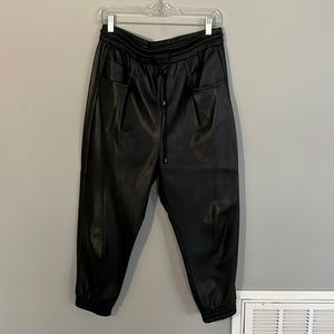 Zara Faux Leather Joggers